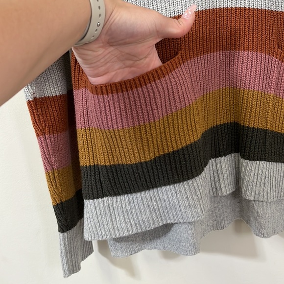Madewell Multicolor Striped Knit Sweater With Pockets Size S - Picture 4 of 7